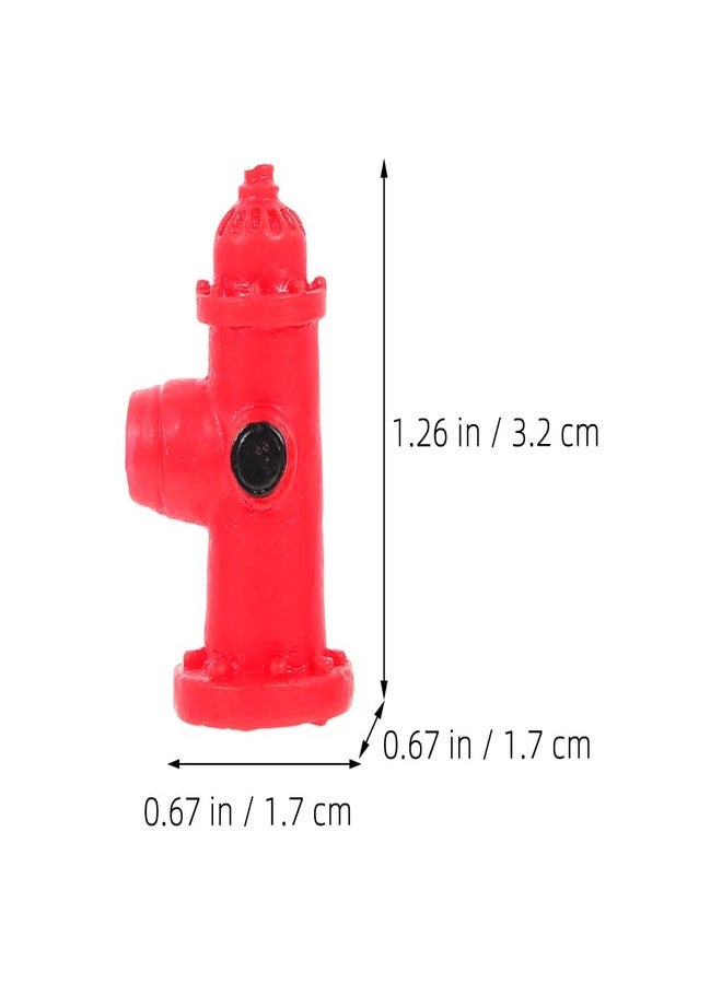 Yardwe Resin Fire Hydrant Model Set 12 Pieces Miniature Fire Hydrants for Dollhouse Fairy Garden Micro Landscape Outdoor D Cor 1.26 Inch - Image 3